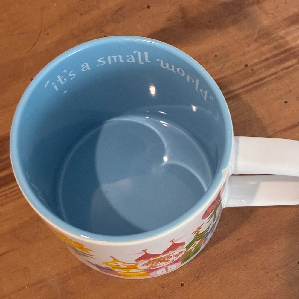 Disney It's a Small World Coffee Mug White Mary‎ Blair Style *CHIP - Picture 5 of 8